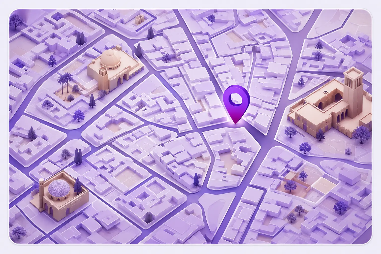 تصویر تزئینی نقشه موقعیت کانون تبلیغاتی آفتاب در میبد یزد